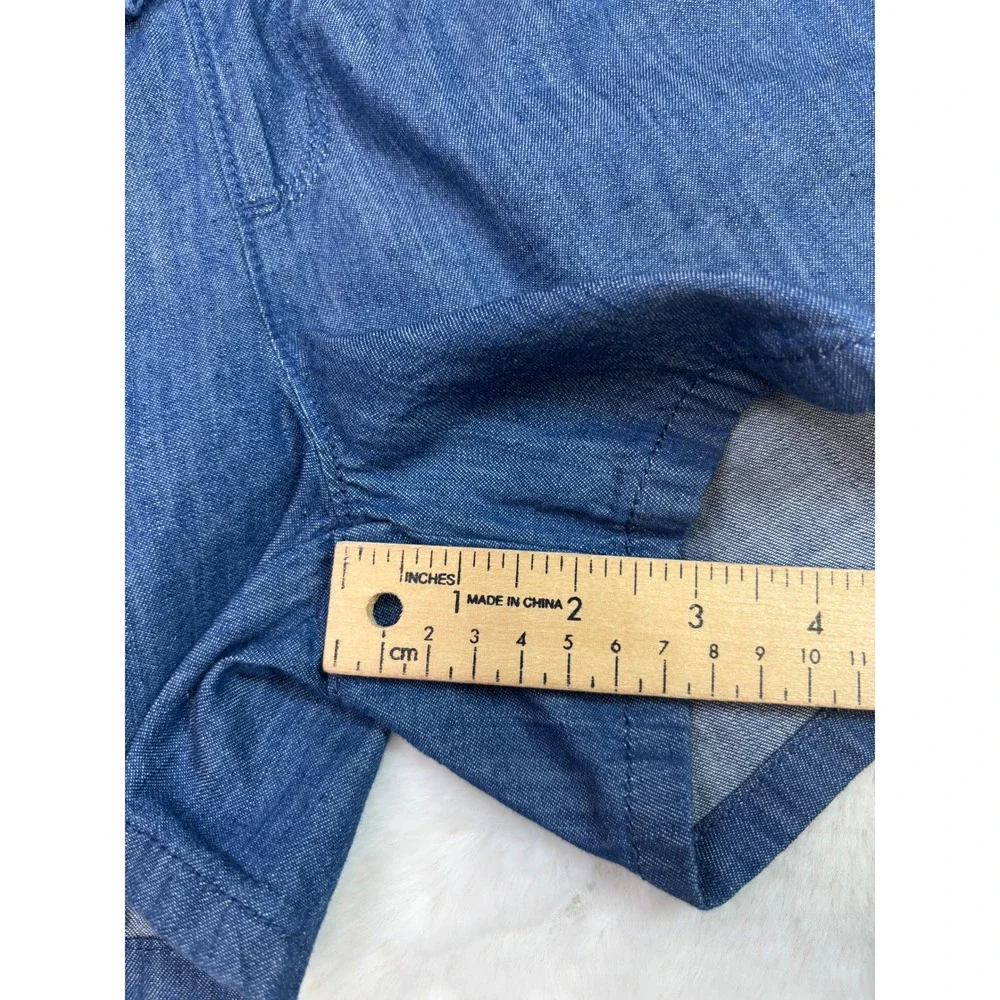 The Children's Place Shorts 8 Blue Chambray Denim Elastic Waist Girls Kids
